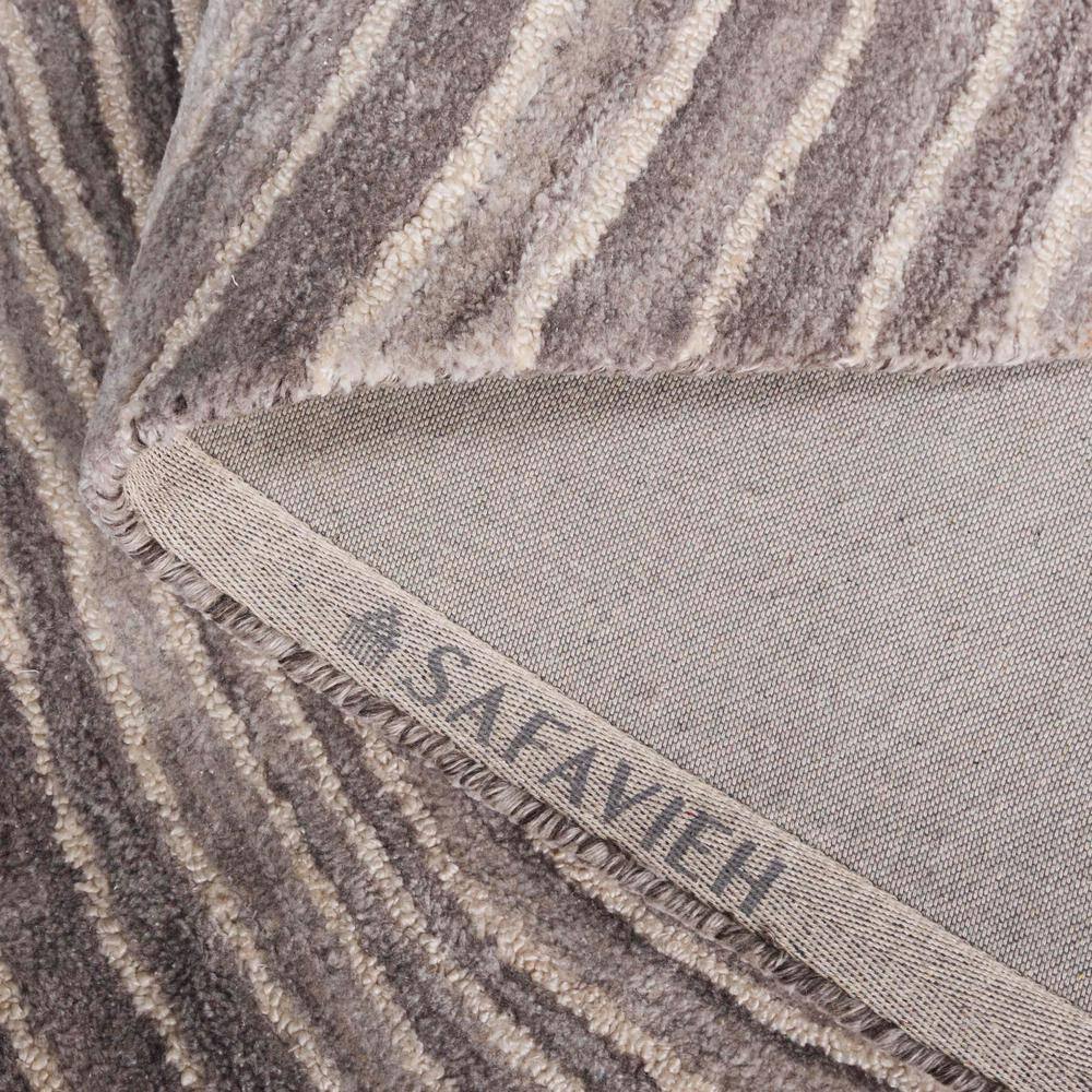 Gray Abstract Tufted Handmade Wool Area Rug, 8' x 10'