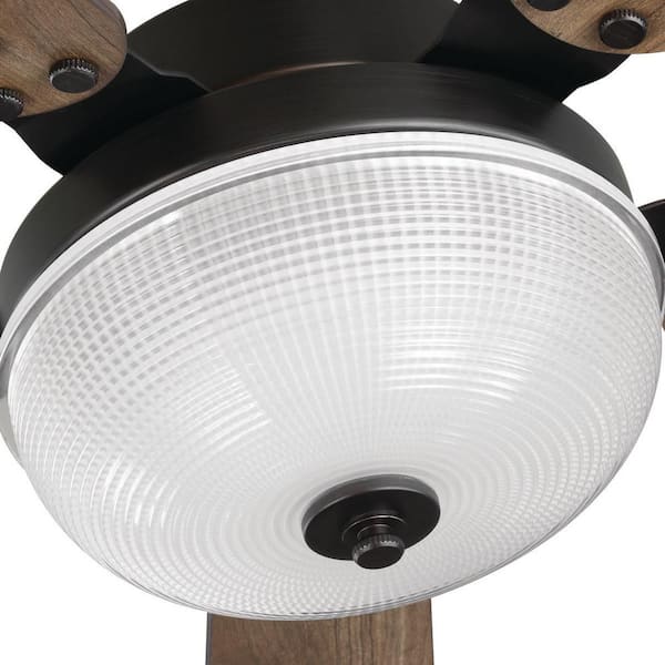 Archie 52 in. Integrated LED Indoor Venetian Bronze Dual Mount Ceiling Fan with Light and Remote Control for Bedrooms