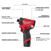 M12 FUEL 12-Volt Lithium-Ion Brushless Cordless 1/4 in. Hex Impact Driver Kit with M12 Rotary Tool