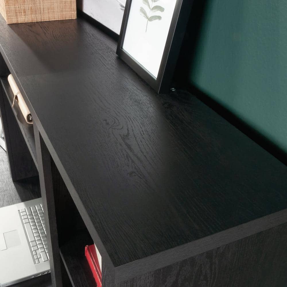 Raven Oak 60" Computer Hutch with Adjustable Shelves