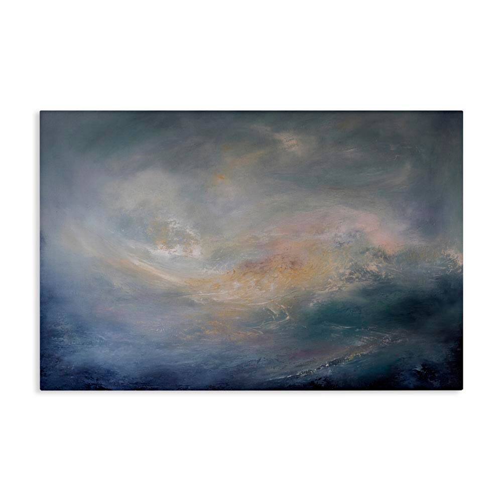 Cascading Clouds Abstract by Lydia Orange Unframed Abstract Graphic Art Print 24 in. x 36 in. price history on PriceWatchPro