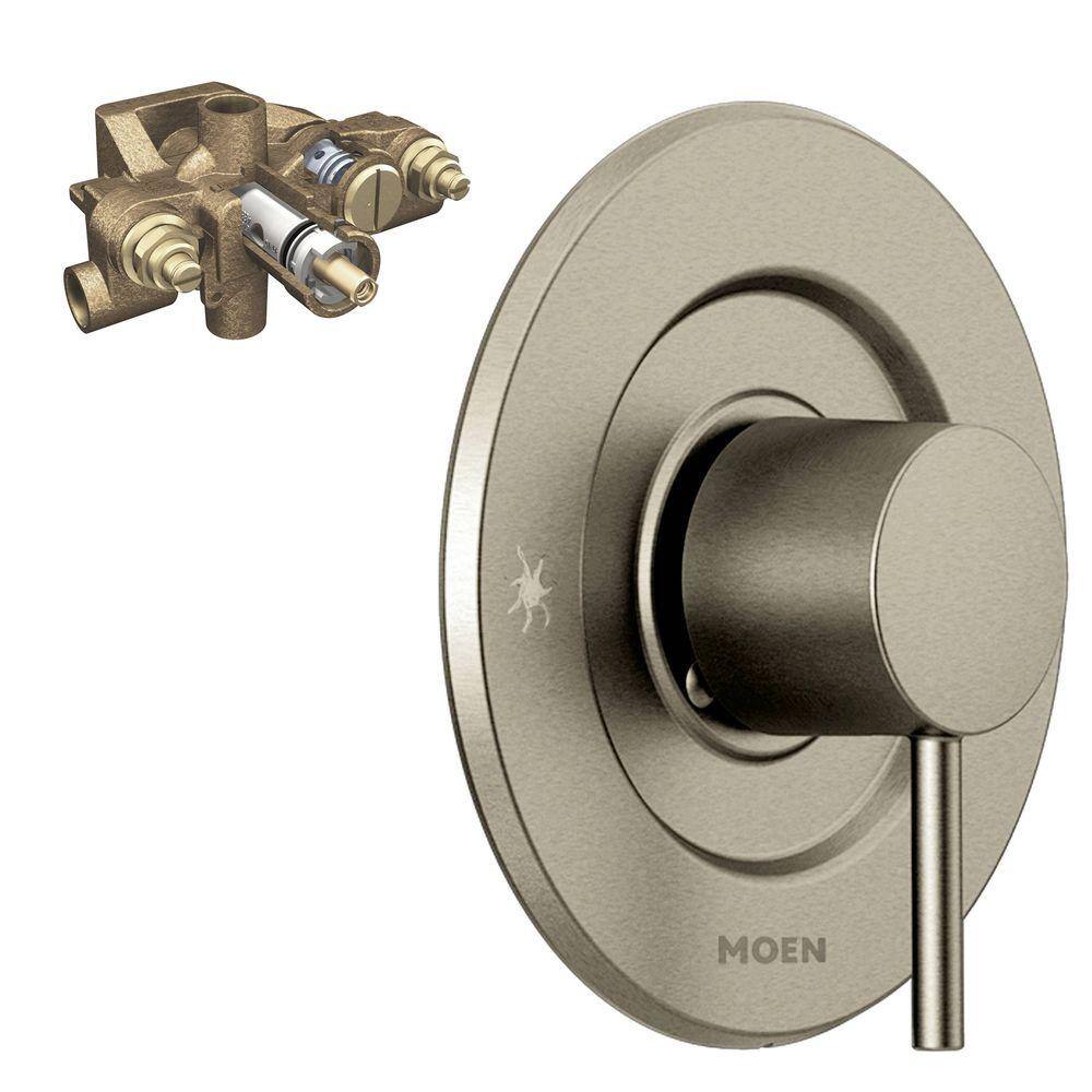 Moen Align Single Handle Moentrol Valve Trim Kit In Brushed Nickel Valve Included T3291bn 3570 The Home Depot