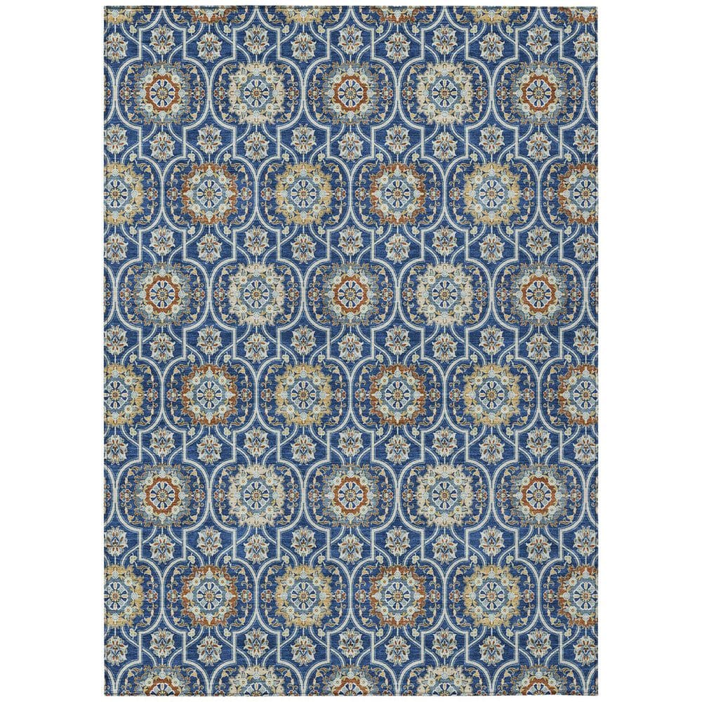 Chantille Machine Washable Indoor/Outdoor Abstract ACN2670 Navy 5 ft. x 7 ft. 6 in. Area Rug price history on PriceWatchPro