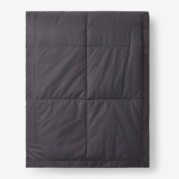 The Company Store LaCrosse LoftAIRE Down Alternative Charcoal Gray Cotton Twin Blanket
