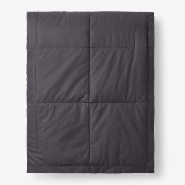 The Company Store Lacrosse Loftier Recycled Charcoal Gray Down Alternative Full/Queen Woven Blanket