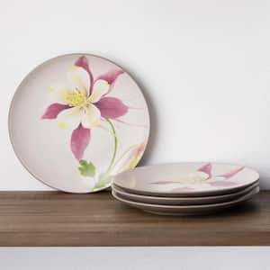 Colorwave Clay 8.25 in. (Tan) Stoneware Floral Accent Plates (Set of 4)