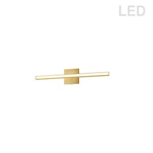 Arandel 1-Light 23.8 in. Aged Brass LED Vanity Light Bar with Ambient Light