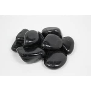 3/4 in. to 1.5 in. Premium High Polished Black Pebbles (20 lbs. Bag/ .02 cu. ft.)