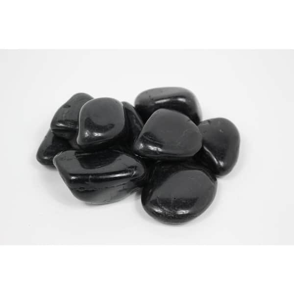 Black Onyx Tumbled Stones, Polished Black Onyx, Grade A; 4 sizes