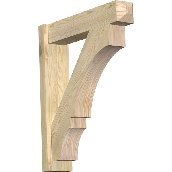 Ekena Millwork 6 in. x 30 in. x 26 in. Douglas Fir Balboa Craftsman Rough Sawn Outlooker