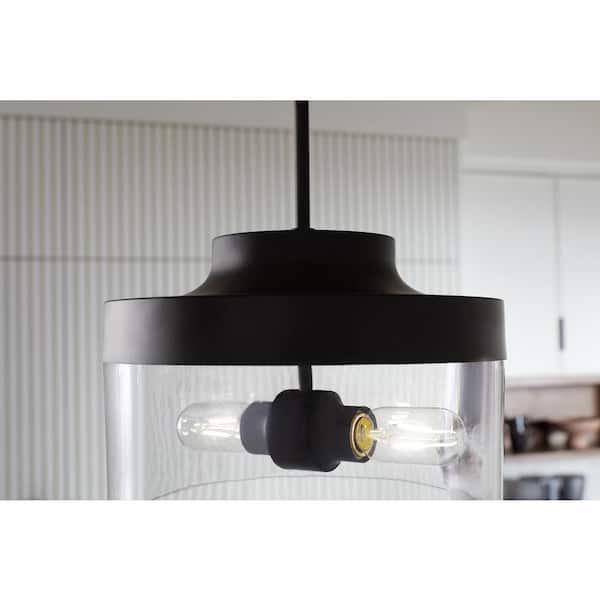 KOHLER Purist 4-Light Matte Black Standard Pendant Light