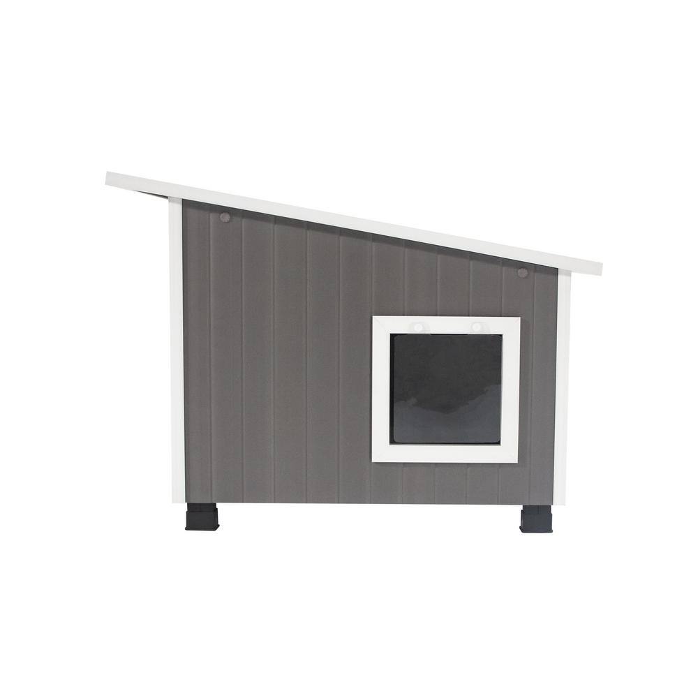Extra Large Gray and White ECOFLEX Outdoor Cat House