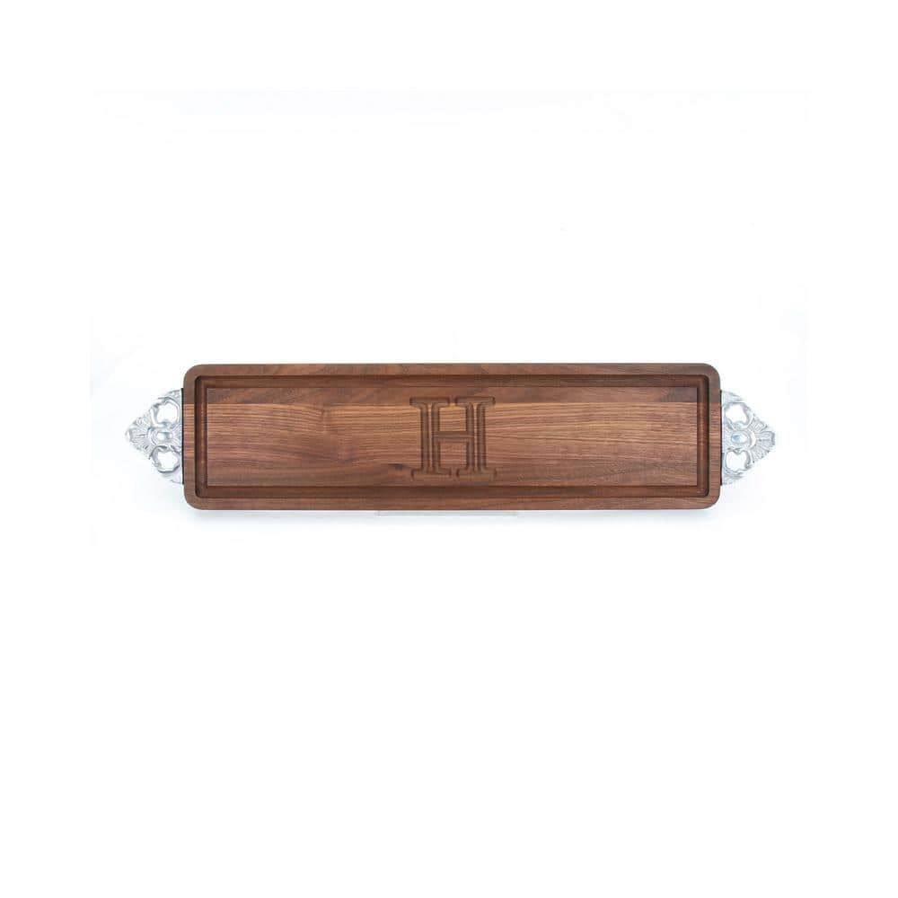 BigWood Boards Walnut Bread Board with Handles H