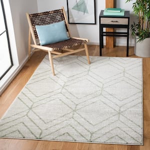 Adirondack Ivory/Sage 4 ft. x 4 ft. Diamond Square Area Rug