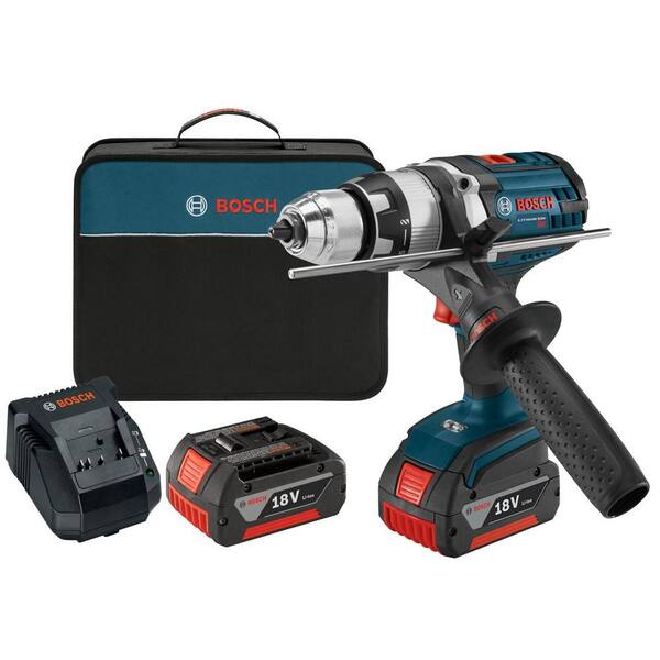Bosch 18 Volt Lithium-Ion Cordless 1/2 in. Variable Speed Brute Tough Hammer Drill/Driver Kit