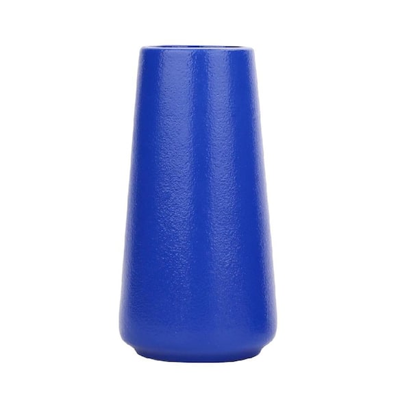 Afoxsos Ceramic Flower Vase Minimalism Style for Modern Table Shelf Home Decor, Solid Blue