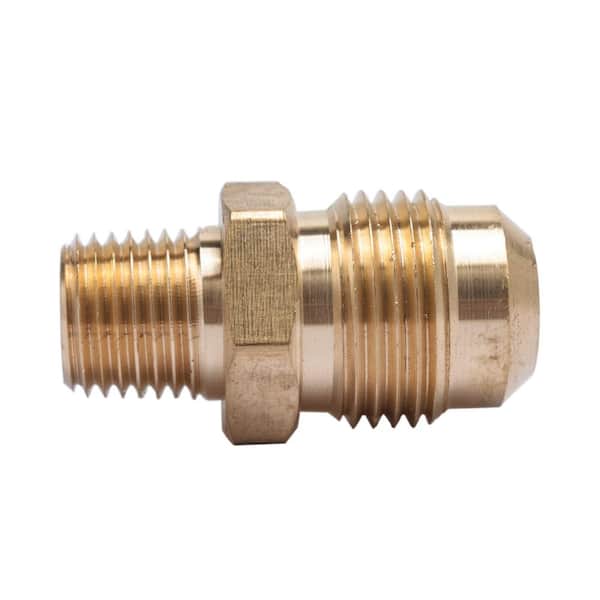 LTWFITTING 1/2 in. Flare x 1/4 in. MIP Brass Adapter Fitting (5-Pack)