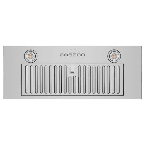 HAUSLANE 30" 860 CFM Smart Insert Convertible Stainless Steell Range Hood HauSMART App & Voice Control Ultra-Quiet Baffle Filters