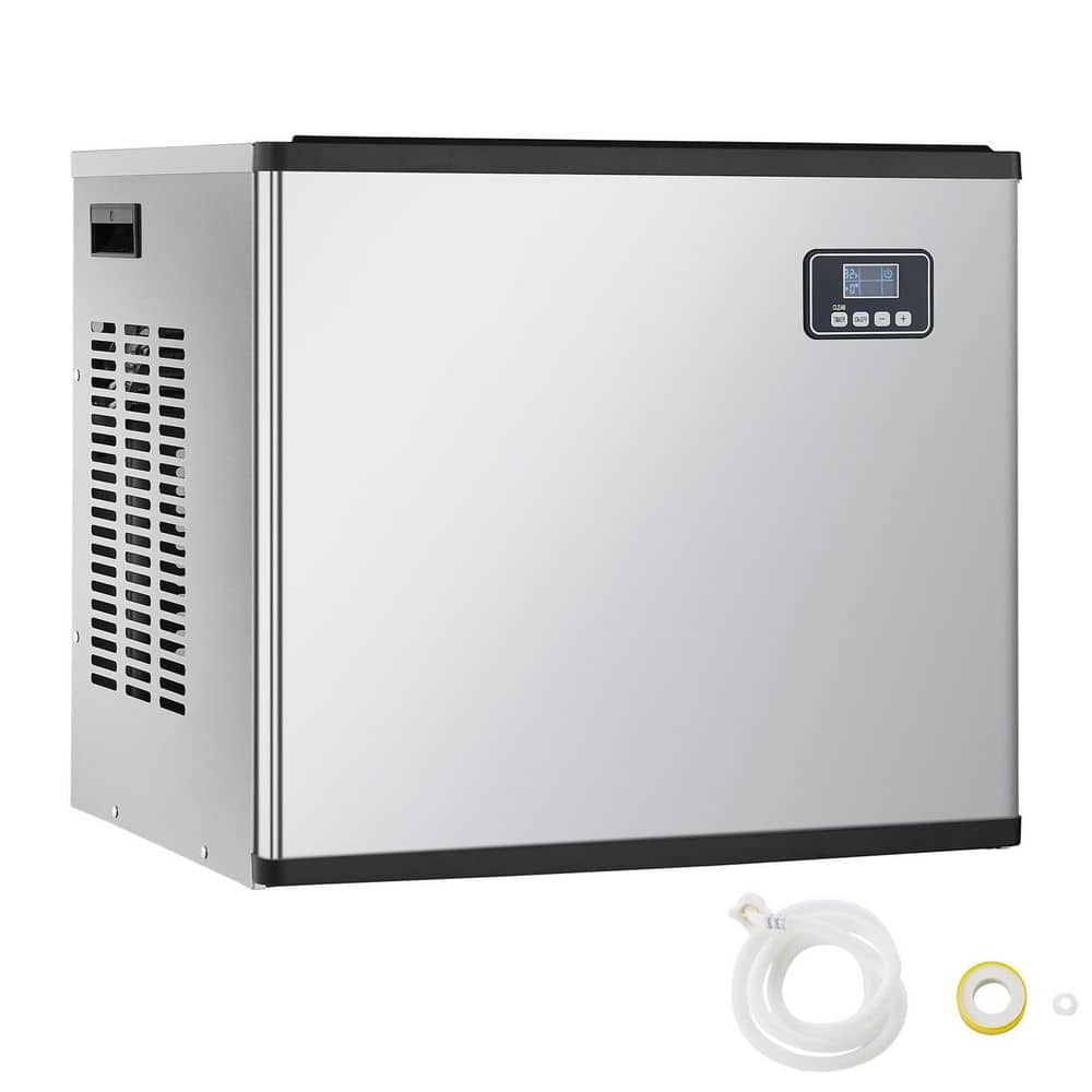 Commercial Ice Maker, 400 Lbs. /Day 17.6 in.W Stainless Steel Self-Cleaning Adjustable Thickness for Bar Hotel-Head Only