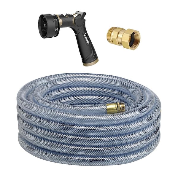 Underhill UltraMax 0.75 in. dia. x 100 ft. Garden Hose + Twist-Ease Kink Eliminator + 7 Spray Nozzle