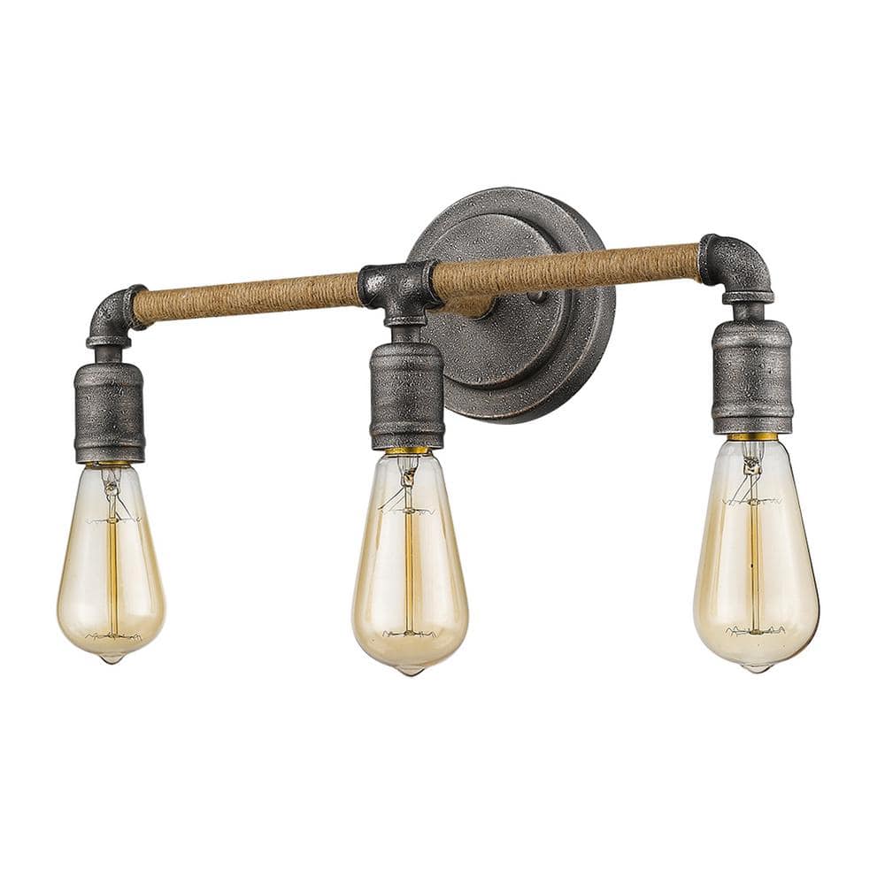 Grayson 17-3/4 in. 3-Light Antique Gray Vanity Light price history on PriceWatchPro