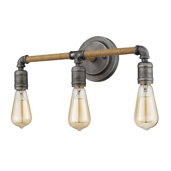 Acclaim Lighting Grayson 17-3/4 in. 3-Light Antique Gray Vanity Light