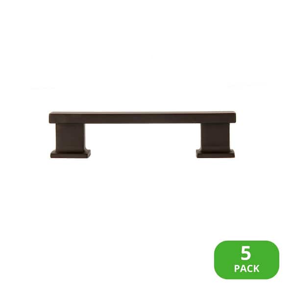 Sumner Street Home Hardware 5-Pack High Desert 3-1/2 in. (89 mm) Center-to-Center Classic Oil Rubbed Bronze Bar Drawer Pull
