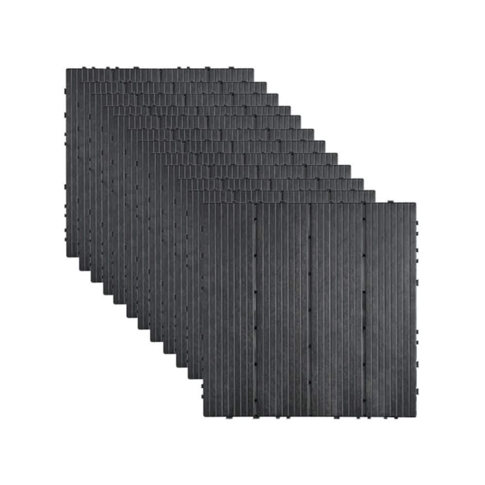 1 ft. x 1 ft. Composite Interlocking Deck Tiles, Waterproof Patio Deck Tiles in Dark Grey for Porch, Poolside (54-Pack) price history on PriceWatchPro