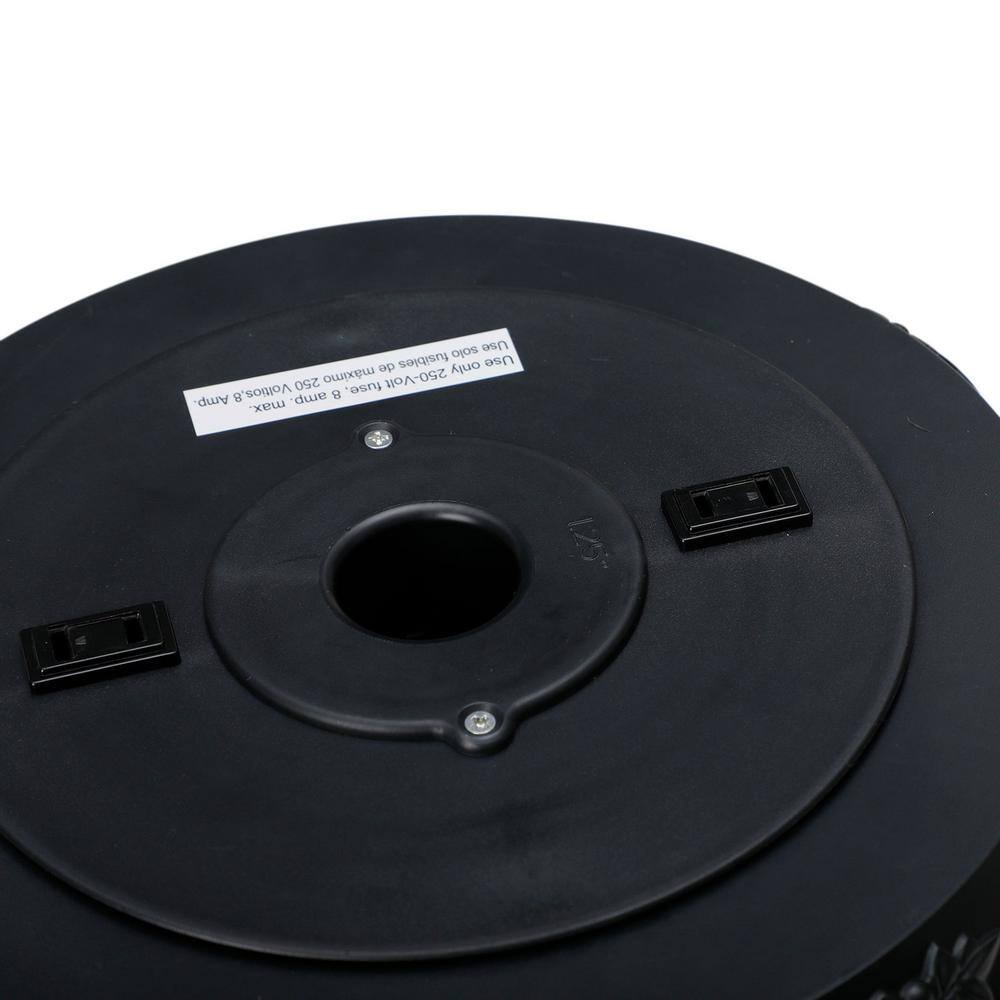 Home Heritage 22-Inch Black Metal Rotating Christmas Tree Stand