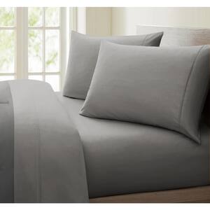 Dark Grey Striped Queen 4pc Bed Sheet Set 1000 Thread Count 100% Egyptian Cotton 