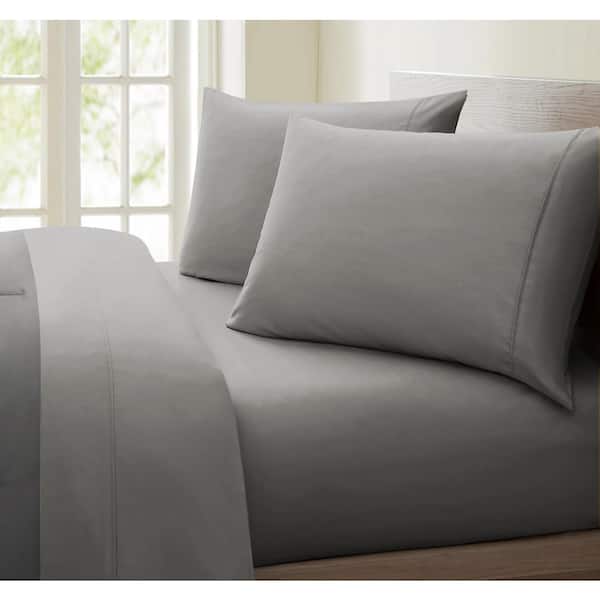 Unbranded Luxurious Collection Gray 1000-Thread Count 100% Cotton Full Sheet Set