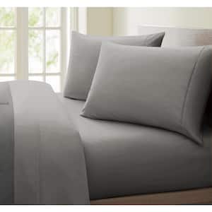 Luxurious Collection Gray 1000-Thread Count 100% Cotton Queen Sheet Set