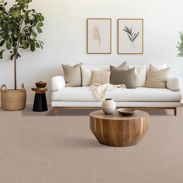 Waking Up I Delicate Slate Gray 37 oz. Triexta Textured Carpet - Installation Required