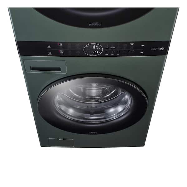 LG WashTower Stacked SMART Laundry Center 4.5 Cu.Ft. Front Load Washer &  7.4 Cu.Ft. Electric Dryer in Nature Green w/ Steam WKEX200HGA - The Home  Depot