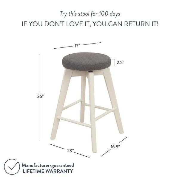 Nathan James Amalia Stool 26 in. Backless Kitchen Counter Height