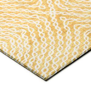 Evolve Gold 1 ft. 8 in. x 2 ft. 6 in. Geometric Accent Rug