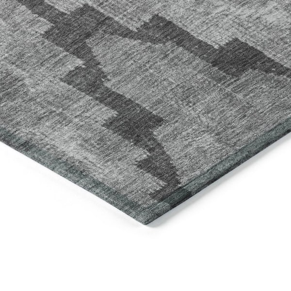 Chantille Machine Washable Indoor/Outdoor Abstract ACN1894 Gray 2 ft. 3 in. x 7 ft. 6 in. Runner Rug