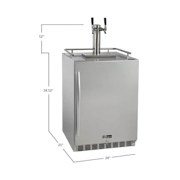 dual tap undercounter kegerator