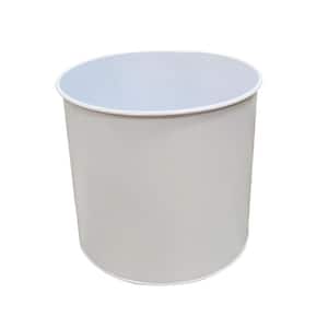 10 in. x27.5 in. Metal Floor Stand with Plant Pot, White