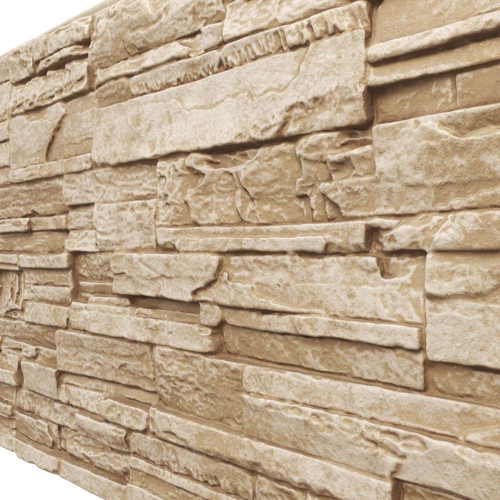 Sandstone Cascade Faux Stone 48'' Wall Paneling
