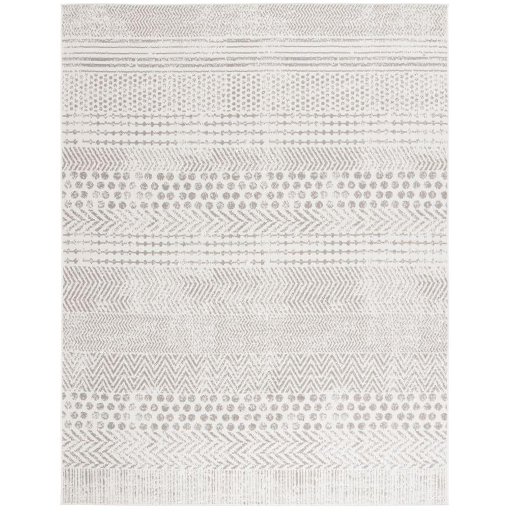 Pyramid 8 ft. x 10 ft. Ivory/Gray Dots Chevron Striped Area Rug price history on PriceWatchPro