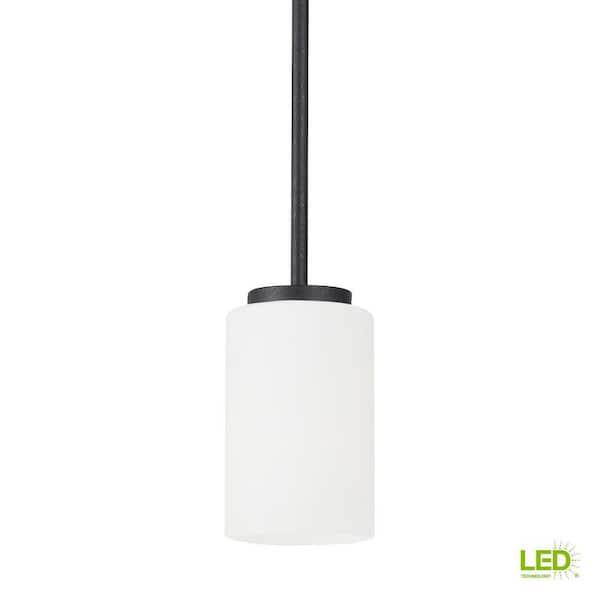 Sea Gull Lighting 66160-839 Oslo Three-Light Island Pendant with Cased Opal Etched Glass Shades Blacksmith Finish Sea Gull Lighting 66160-839 Oslo Three-Light Island Pendant with Cased Opal Etched Glass Shades Blacksmith Finish