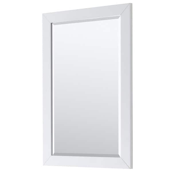 Daria 24 in. W x 36 in. H Framed Rectangular Bathroom Vanity Mirror in White