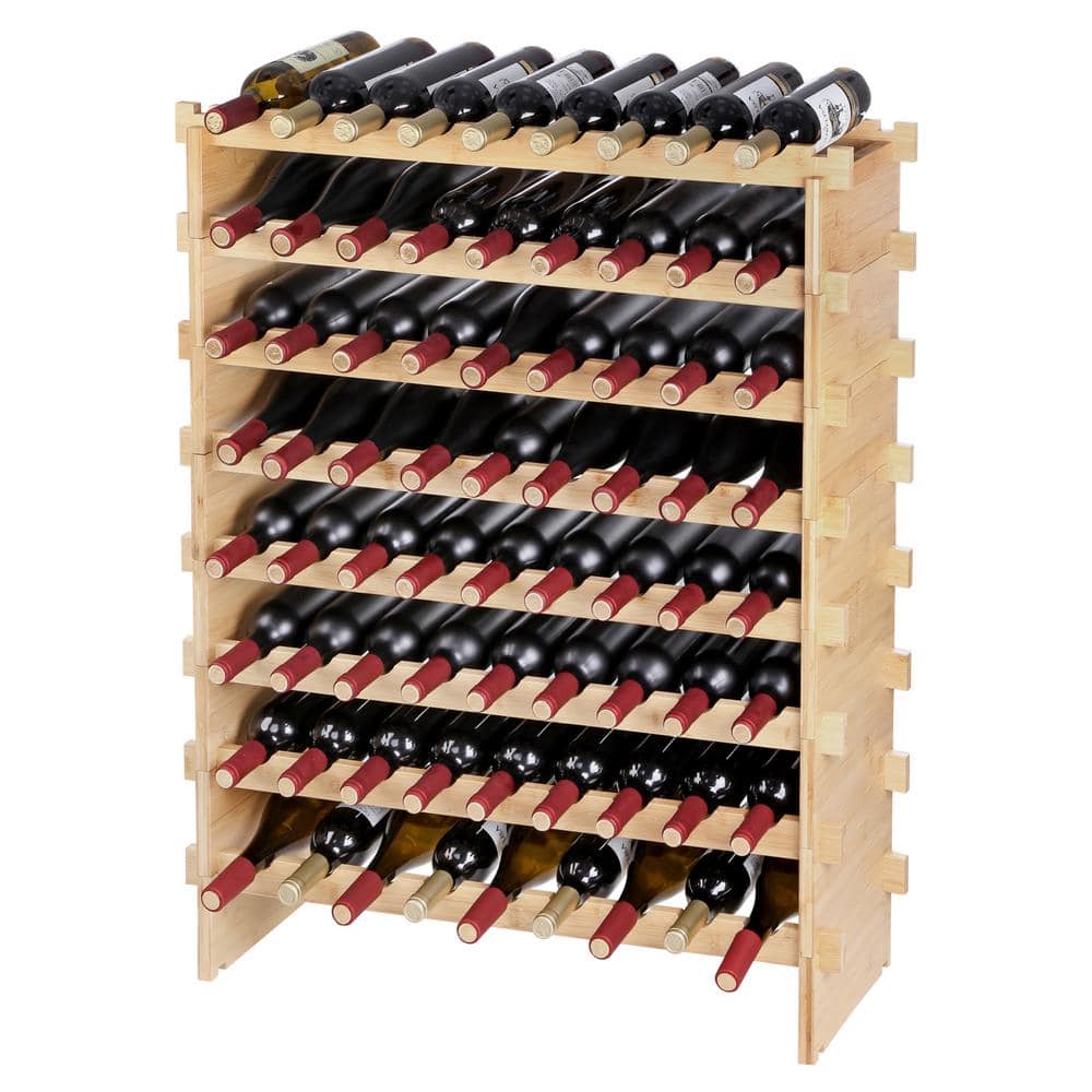 Pantry Organizers And Storage Wine Racks Free Standing Bamboo Wine Rack ...