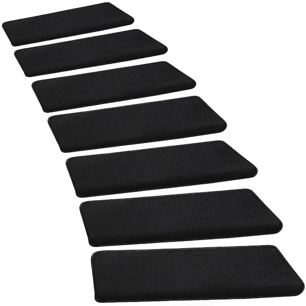 Pure era carpet stair treads online bullnose no adhesive & reusable