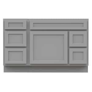 51 in. W x 21 in. D x 32.5 in. H Bath Vanity Cabinet without Top in Gray