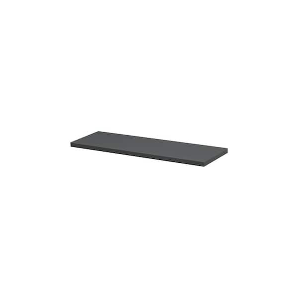 Dolle LITE 23.6 in. x 7.9 in. x 0.75 in. Anthracite MDF Decorative Wall Shelf without Brackets