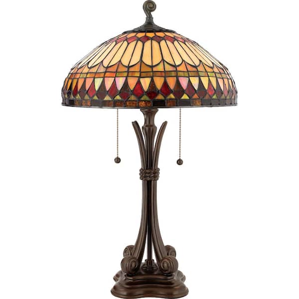 Quoizel West End 26.5 in. Brushed Bullion Table Lamp