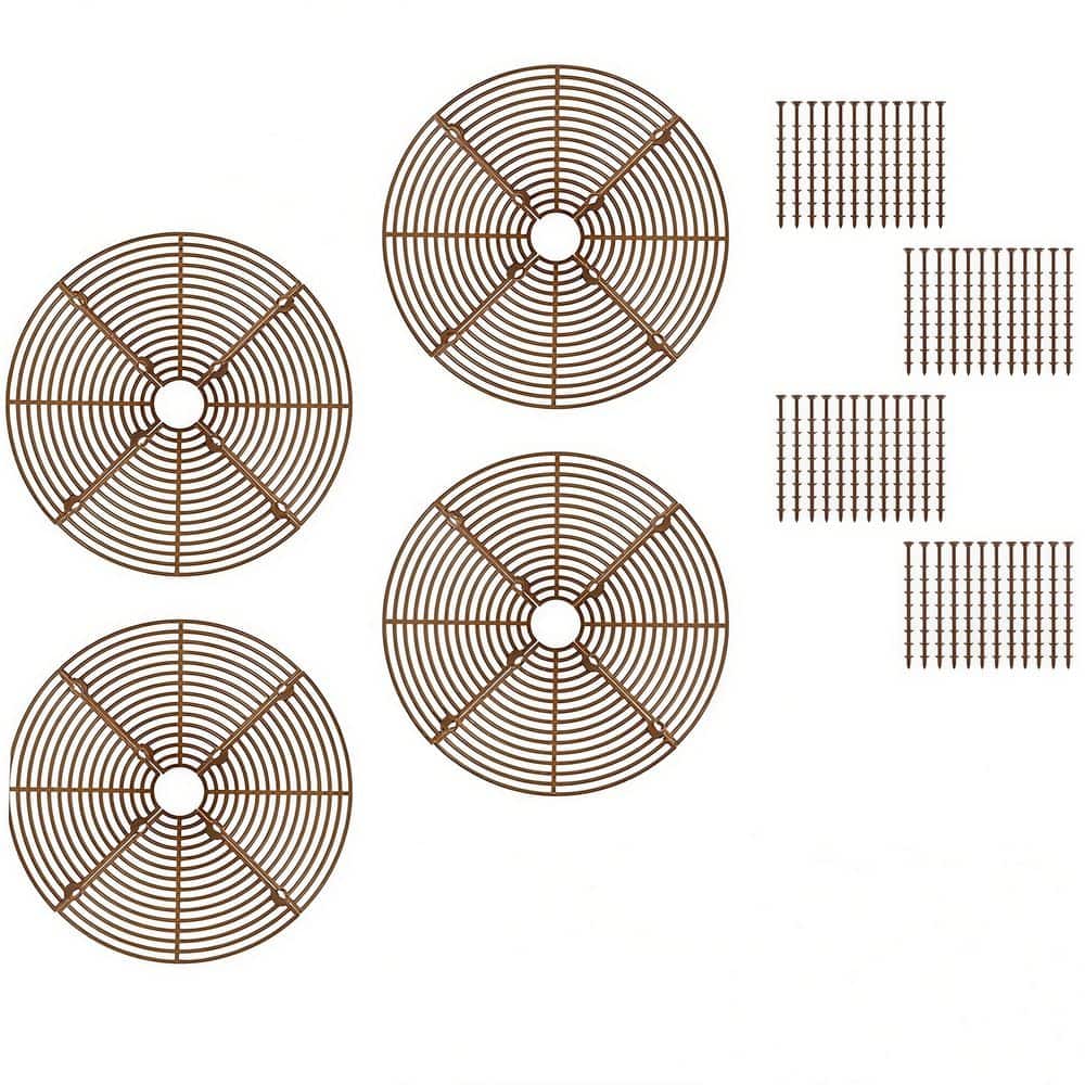 Large 11.8 in. Dia Brown Metal Flowerpot Grid Rack with Coco Liner Detachable and Trimmable (4-Pack) price history on PriceWatchPro