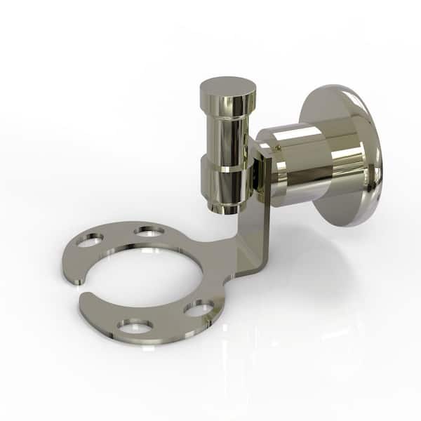 Allied Brass Washington Square Collection Wall Mounted Tumbler and Toothbrush Holder in Polished Nickel